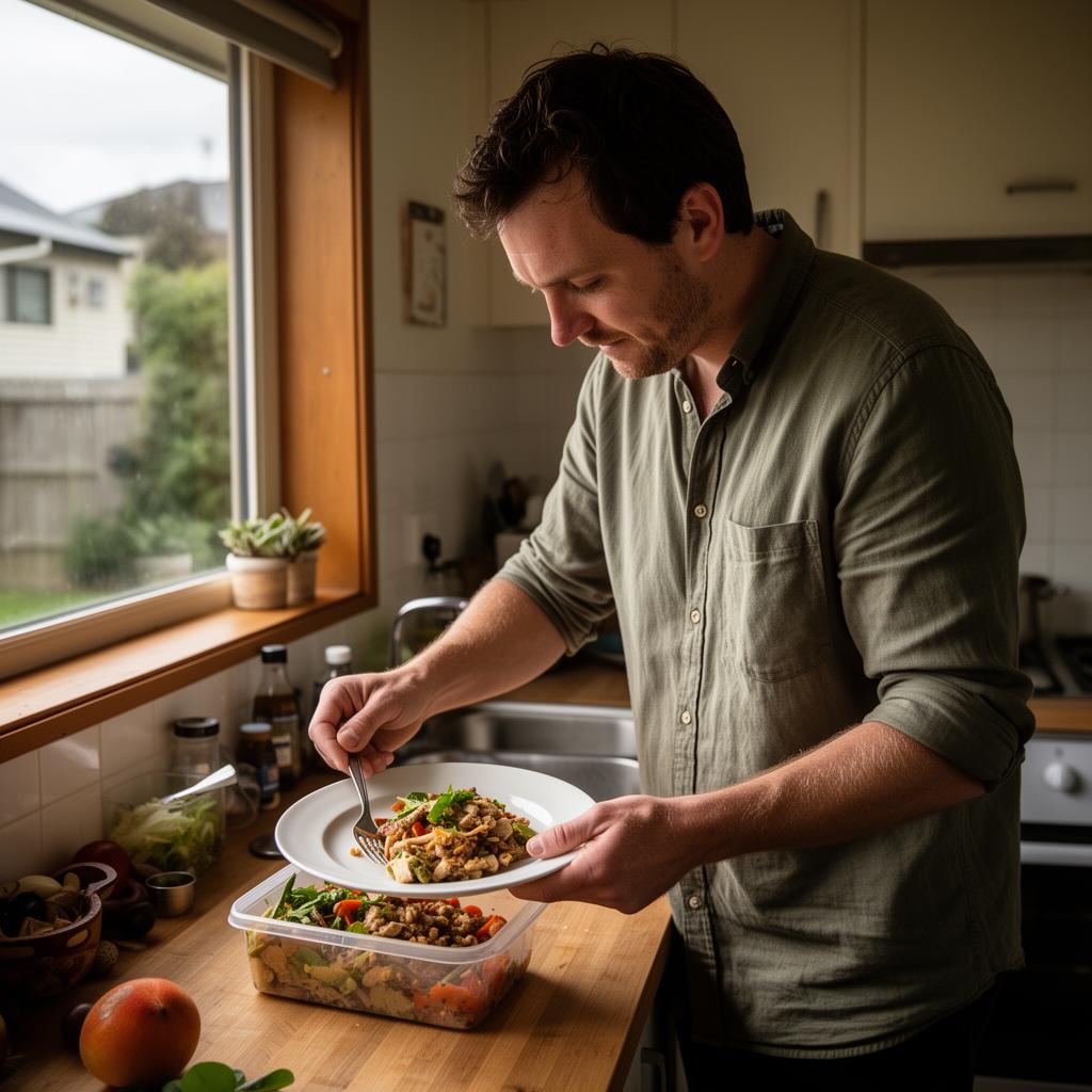 A home-cooked meal being shared with a neighbour